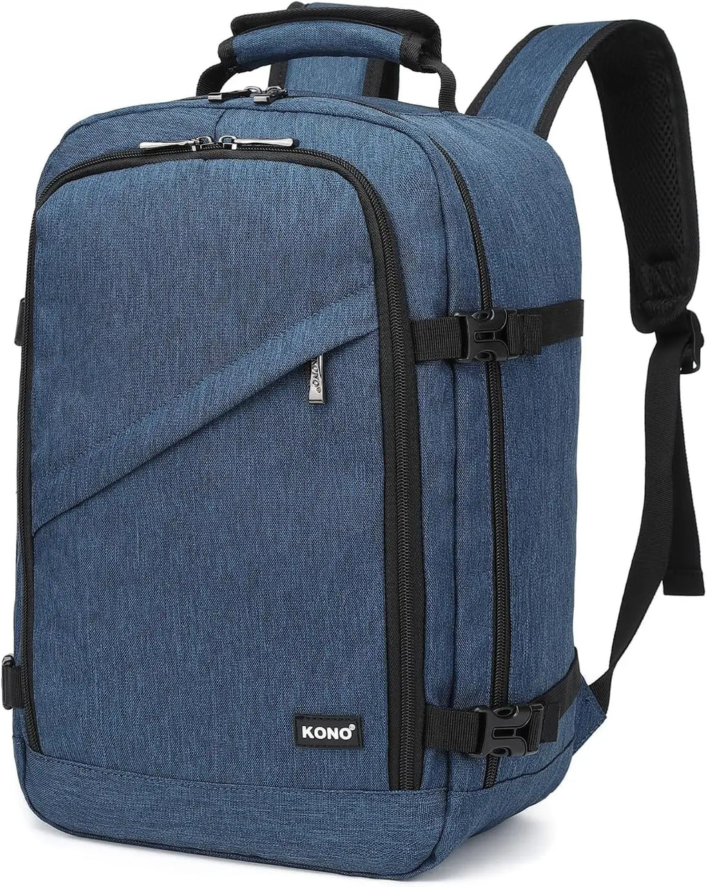 Kono Cabin bag 40x20x25 cm for Ryanair Under Seat hand luggage Backpack, Cabin Size 20L Black Minimalist