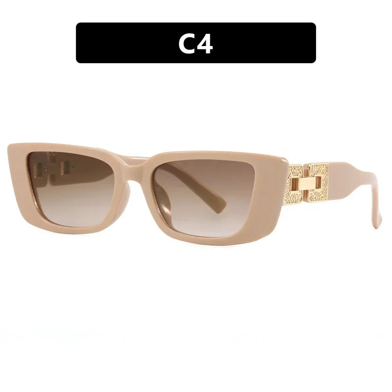 y2k Irregular Cat Eye Sunglasses Women For Men Luxury Brand Designer Vintage Punk Sunglasses Popular Chain Classic Eyeglasses