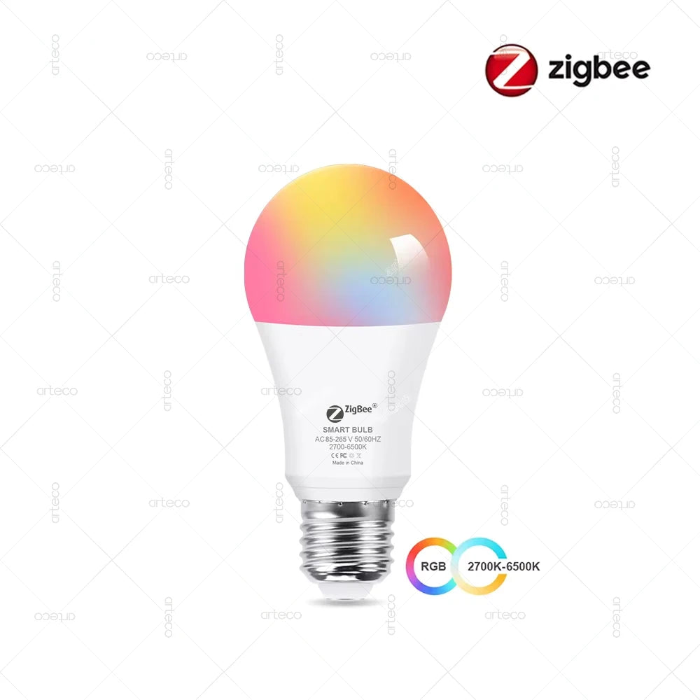 18W 15W Zigbee 3.0 Led Light bulb RGB CW WW Smart Led Lamps Zigbee E27 Bulbs Compatible With Alexa Amazon Google Assistant