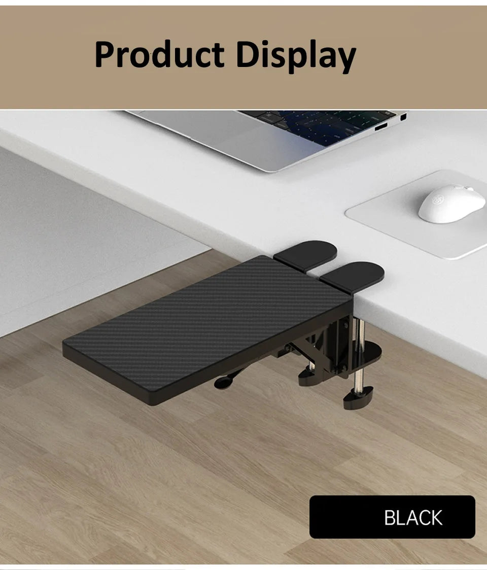HKXA Computer Arm Support Ergonomic Adjustable Desk Armrest Sturdy Mouse Arm Support Computer Desktop Extender for Home Office