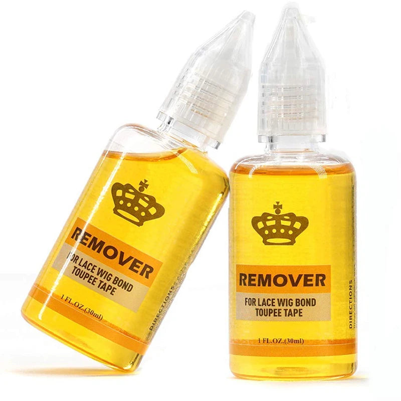 1Pcs Hair Glue Remover Yellow Adhesive Remover For Toupee 30ml Transparent Remover For Lace Wig Tape Remover For Hair Extensions