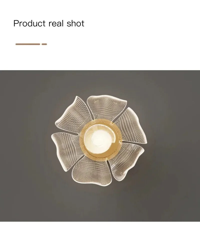 Nordic Flower Ceiling Lights for Bedroom Balcony Hallway Ceiling Chandelier Minimalist Decor Indoor Lighting Lusters Luminaires