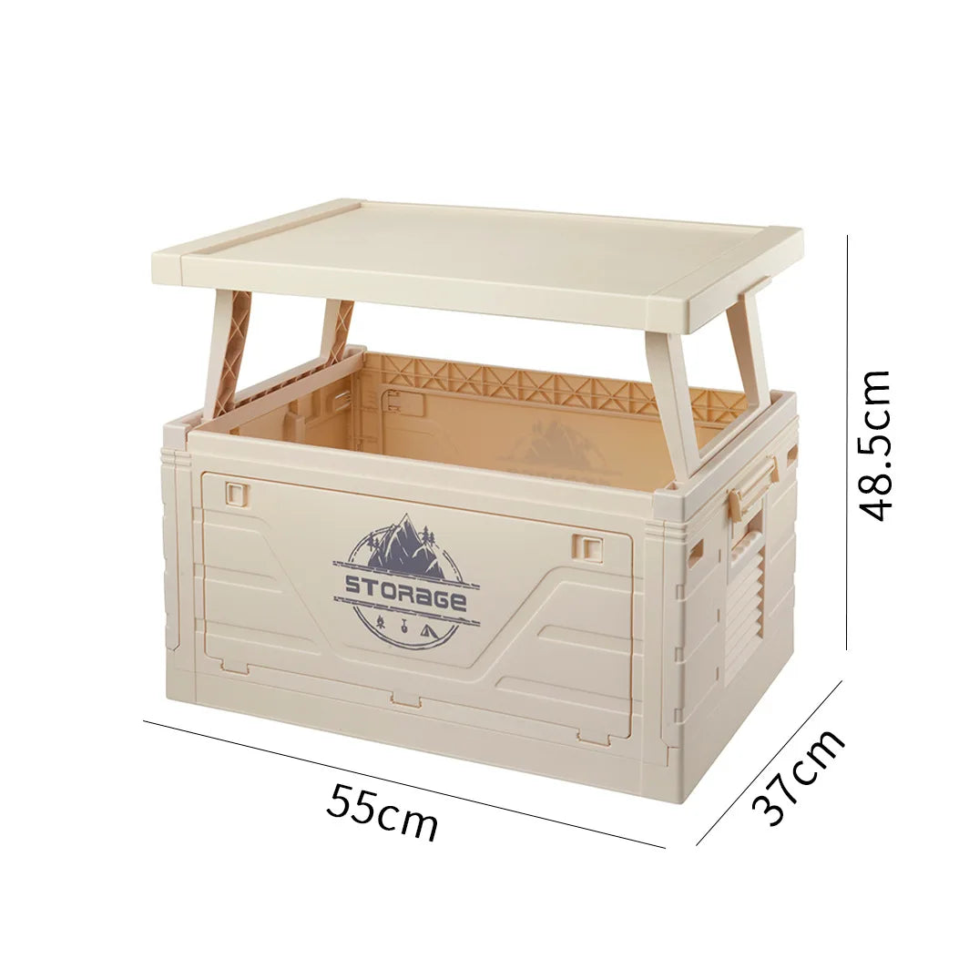 Outdoor camping folding box Car trunk with table Camping picnic finishing box Household storage box