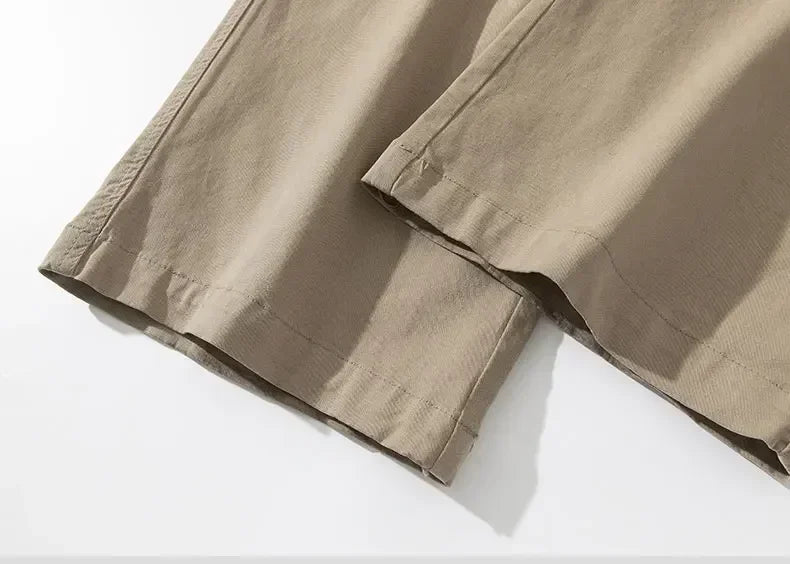 Autumn New Wide Leg Pocket Cargo Pants Men Trousers Neutral Loose Casual Cotton Straight Outdoor Fashion Pants Big Size 8xl