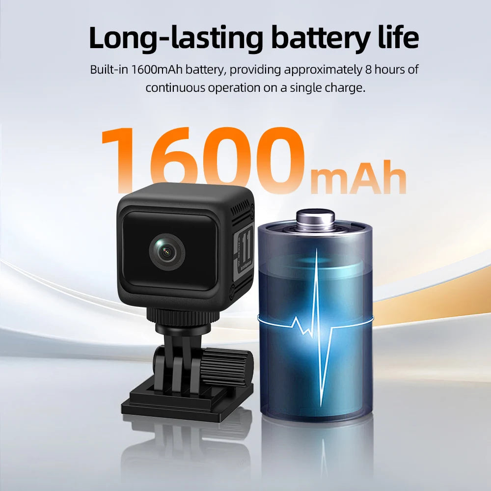 HD 1080P Mini Camera 2.4G WiFi Wireless Remote Monitoring Small Camera Home Video Recorder with 1600mAh Battery