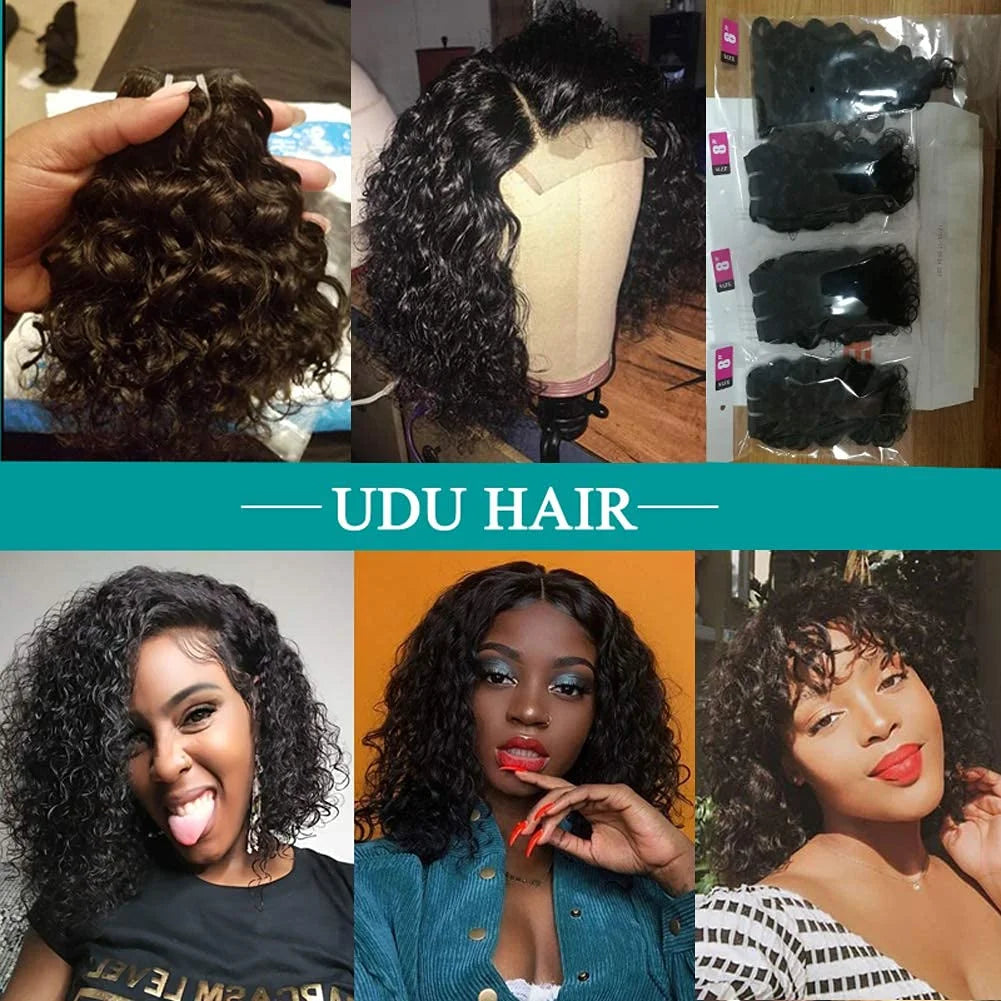 Malaysian Water Wave Bundles with Closure 12A Bundles Human Hair Ocean Wave Wet and Wavy Human Hair Bundles with Lace Closure