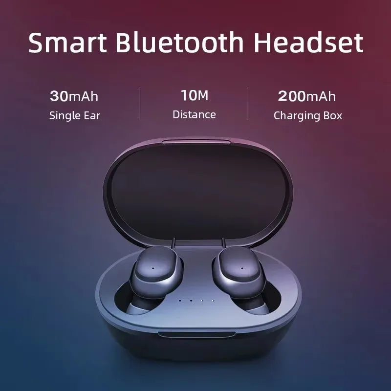 A6S TWS Wireless Bluetooth Headset with Mic Noice Cancelling Earphone Bluetooth Headphones
