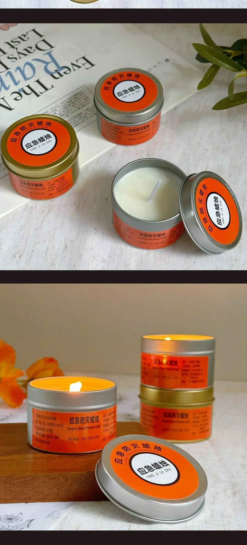 1-20pcs Emergency Candles for Power Outages Windproof Smokeless Long-Lasting Lighting Survival Supply for Home Camping Blackouts