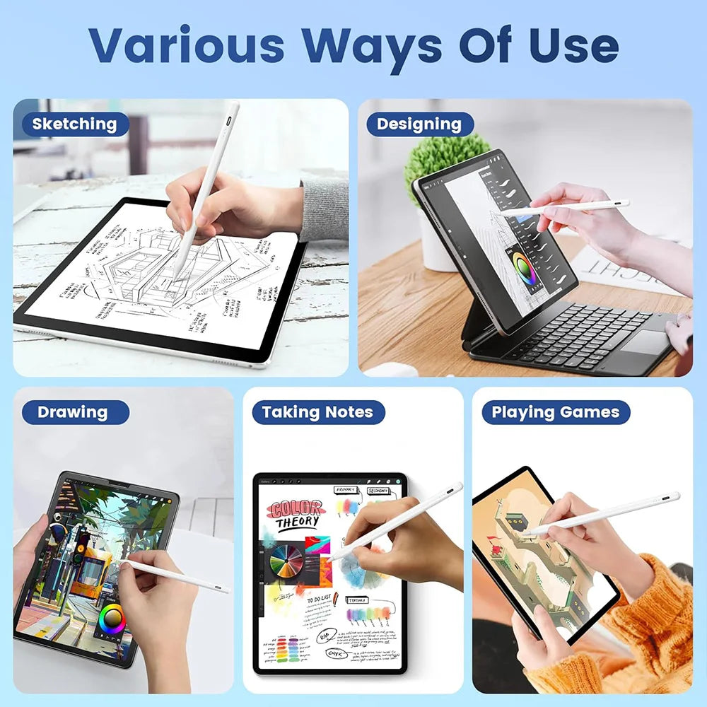 Universal Fine Tip Stylus Pen for All Android iOS Tablets Phones, Multi-Color Capacitive Pencil with No Bluetooth