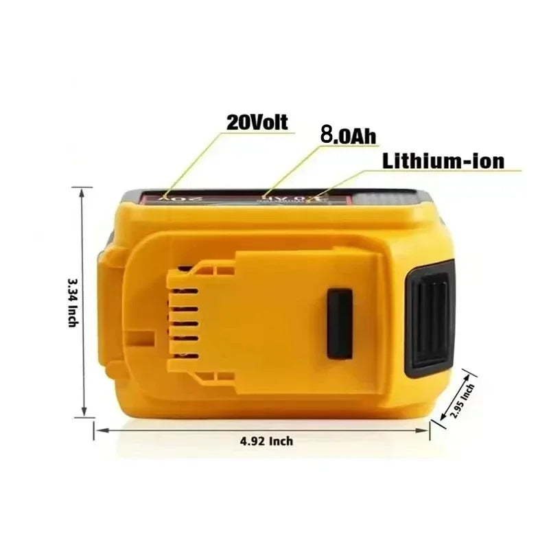 Portable LED Light Spotlights, Cordless, Outdoor Work, Fishing, Handheld Emergency Tool, Dewalt 18V Battery, 3 ", 4", 5 ", 8"