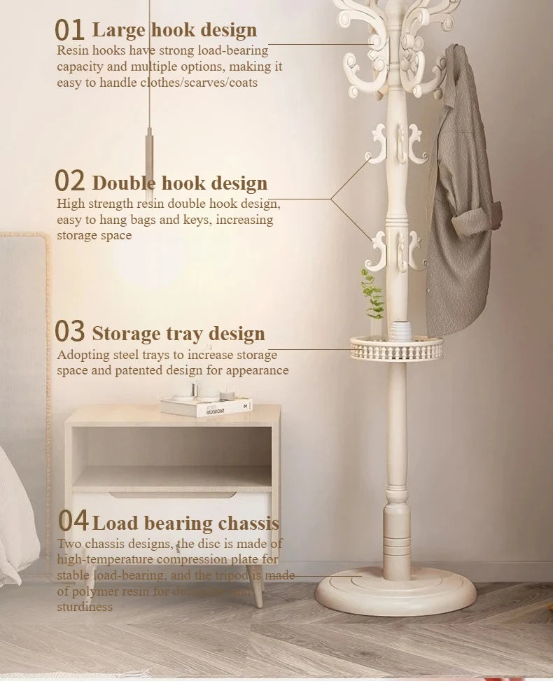 Clothes Rack for Hanging Clothes Solid Wood Birch Floor Standing Bedroom Vertical Tree Branch Shape Furniture Living Room Mueble