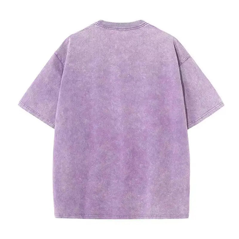 Wonderful Night Skeleton Butterfly Wave Print Womens T-Shirts Fashion Oversized Tops Street Comfortable Clothing Loose Wash Tee