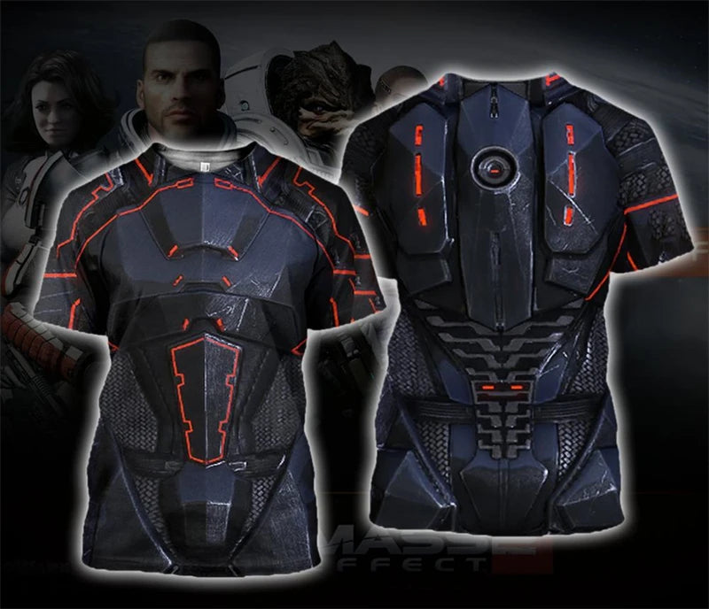 3D Print Knight Armor Cosplay T-shirt For Men New In Men's Casual O-neck Short Sleeve T Shirts Streetwear Funny Tee Shirt Tops