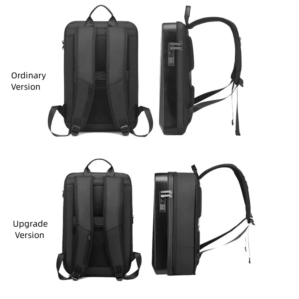 Men's 15.6" Laptop Hard Shell Backpack Waterproof Anti-theft Expandable TSA Lock Gaming Pack Luxury Business Backpack USB Charge