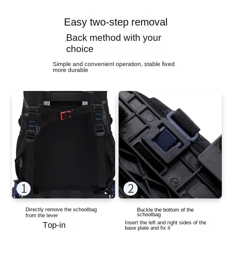 Trolley School Bags for Boys Children Rolling Backpack Elementary School Backpack with Wheels Student Book Bag Carry on Luggage