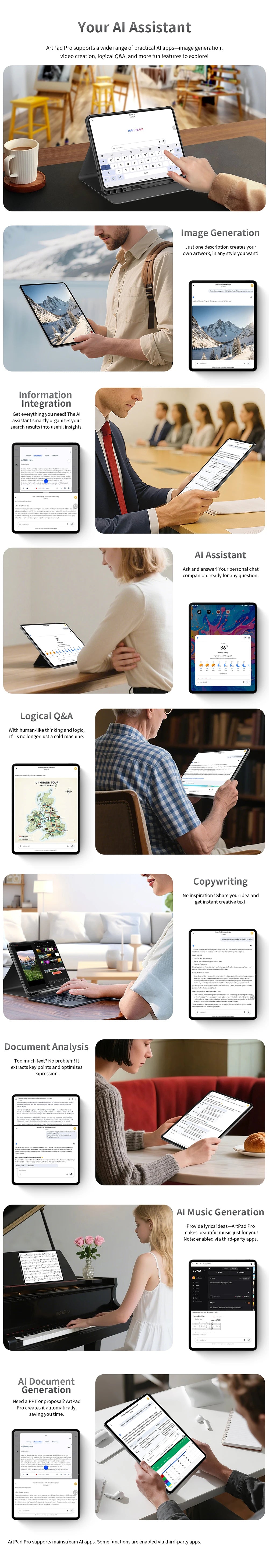 Teclast ArtPad Pro 12.7" 2.2K Display 8GB(+12G) 256GB MediaTek Helio G99 10000mAh 30W Android 15 Tablet PC 4G LTE Global Version