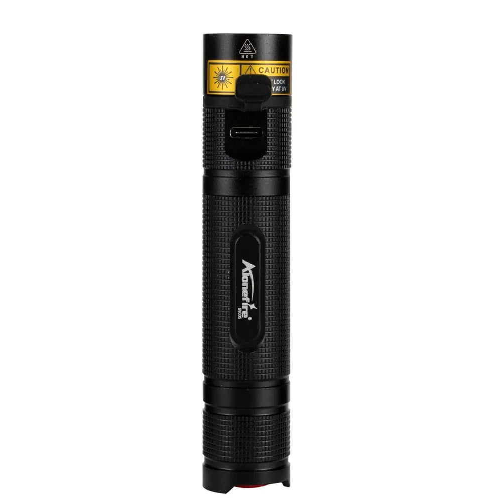 SV005 10W 365nm UV Flashlight USB Rechargeable Ultraviolet Invisible USB Torch Pet Urine Stains Ore Scorpion Detection Lamp