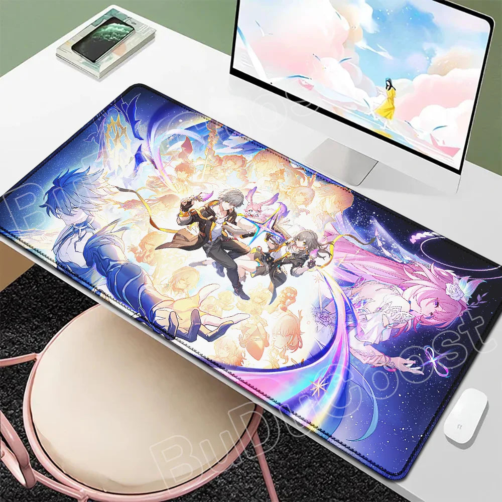 Amphoreus New HD Print Rubber Keyboard Mats Honkai Star Rail Cyrene Phainon Mousepad Chrysos Heir Mouse Pad Computer Accessories