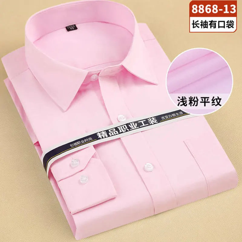 7XL 8XL Men's shirt Long sleeve large size Spring Summer Business cotton casual High quality fashion free wear breathable