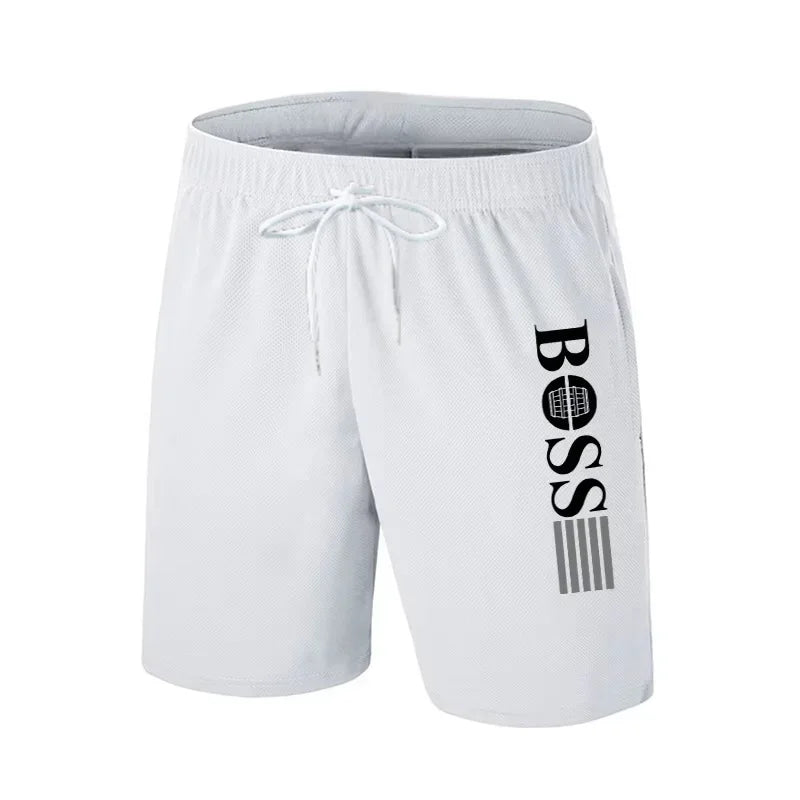 2026 Summer Fashion Beach Shorts Unisex Outdoor Casual Sports Pants Quick-Dry Boss Print Cool Motorcycle Shorts