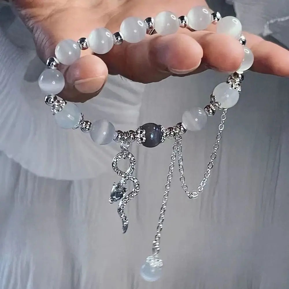 Butterfly Star Moon Flower Pendant Glazed Bracelet Jewelry Gift Beauty Accessory Bead Chain with Colorful Beads Lucky Bracelet