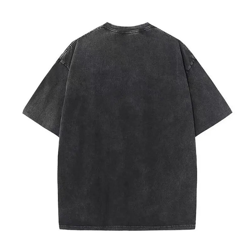 Wonderful Night Skeleton Butterfly Wave Print Womens T-Shirts Fashion Oversized Tops Street Comfortable Clothing Loose Wash Tee