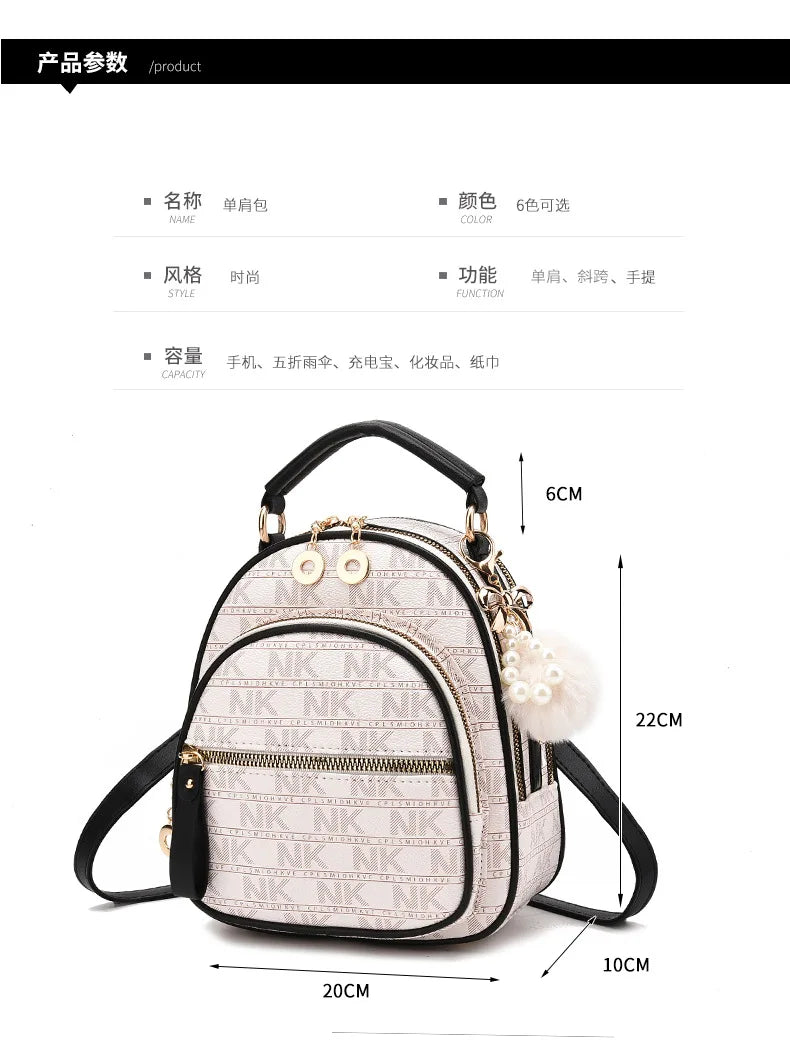 Classic Women Backpack Fashion School Bags Female Daily Shopping Girl Backpacks Schoolbags Versatile Leisure Travel Backpack
