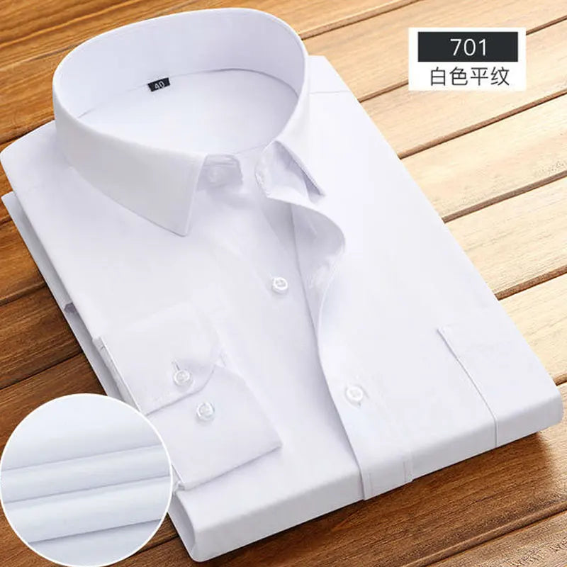 7XL 8XL Men's shirt Long sleeve large size Spring Summer Business cotton casual High quality fashion free wear breathable