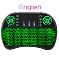 I8 Mini Wireless Keyboard Backlight 7 color 2.4G Touchpad for Android TV Box PC Projector Pad