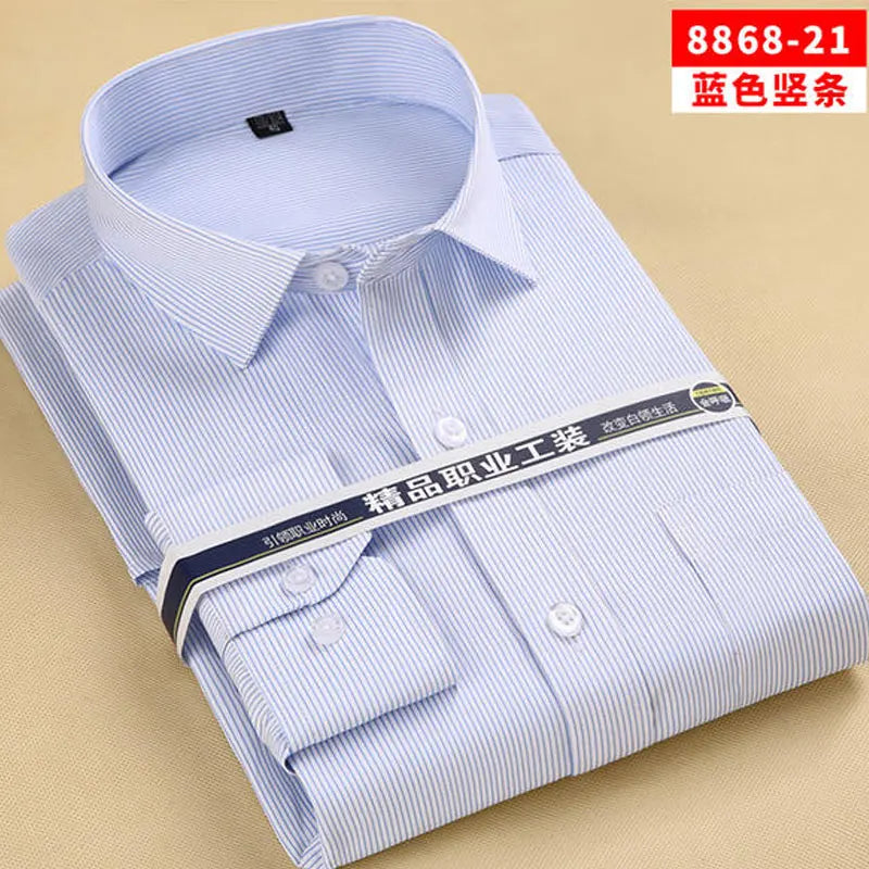 7XL 8XL Men's shirt Long sleeve large size Spring Summer Business cotton casual High quality fashion free wear breathable
