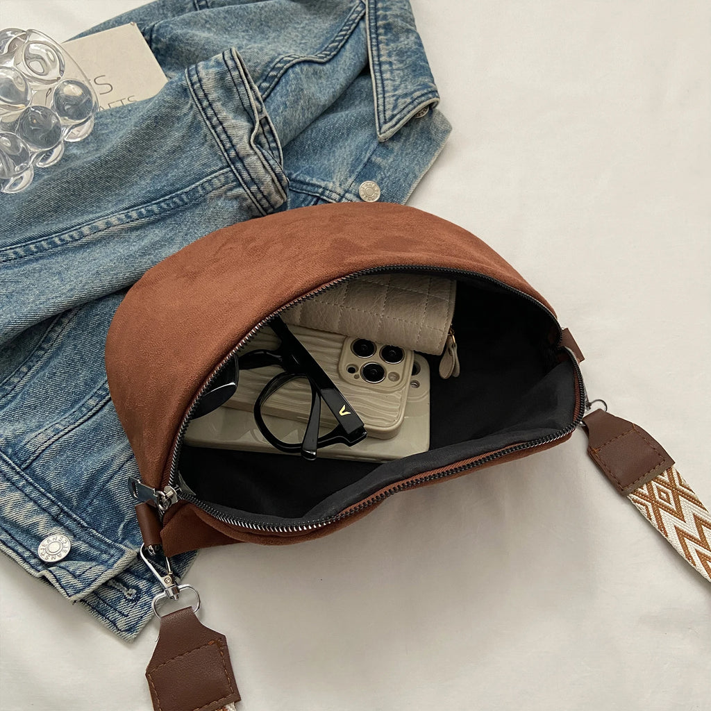 Women Chest Bag Fanny Pack PU Leather Solid Shoulder Bag Fashion Waist Bag Adjustable Strap Ladies Crossbody Stylish Satchel Bag