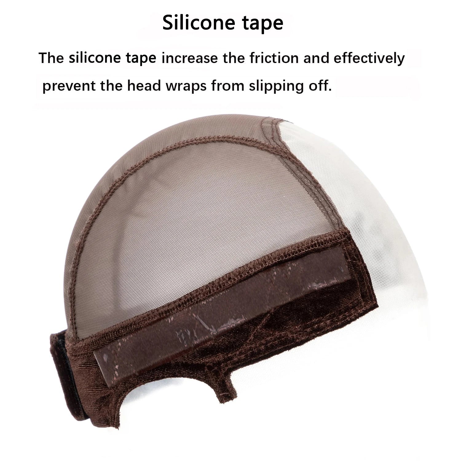 Wig Cap with Silicone Grip Band for Keeping Wigs in Place, More Full Cap-wide Transparent Lace for Lace Front Wigs