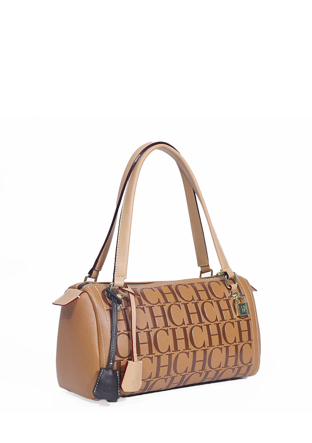 2025Vintage Style CH Brand Fashion Embossed Letter Cylindrical Handbag Large Capacity Commuter Shoulder Bag