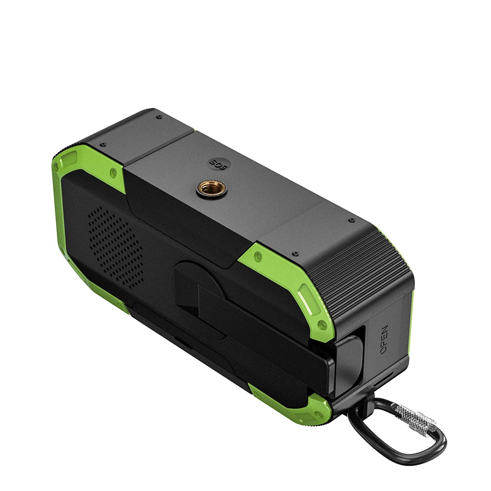 5000mAh Emergency Radio Solar Powered Hand Crank Radio Multifunctional Bluetooth AM/FM Weather Radio Speaker with LED Flashlight