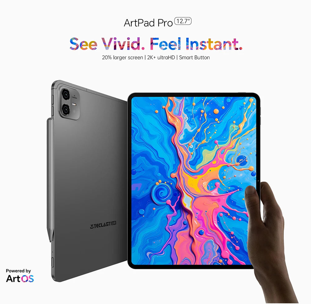 Teclast ArtPad Pro 12.7" 2.2K Display 8GB(+12G) 256GB MediaTek Helio G99 10000mAh 30W Android 15 Tablet PC 4G LTE Global Version