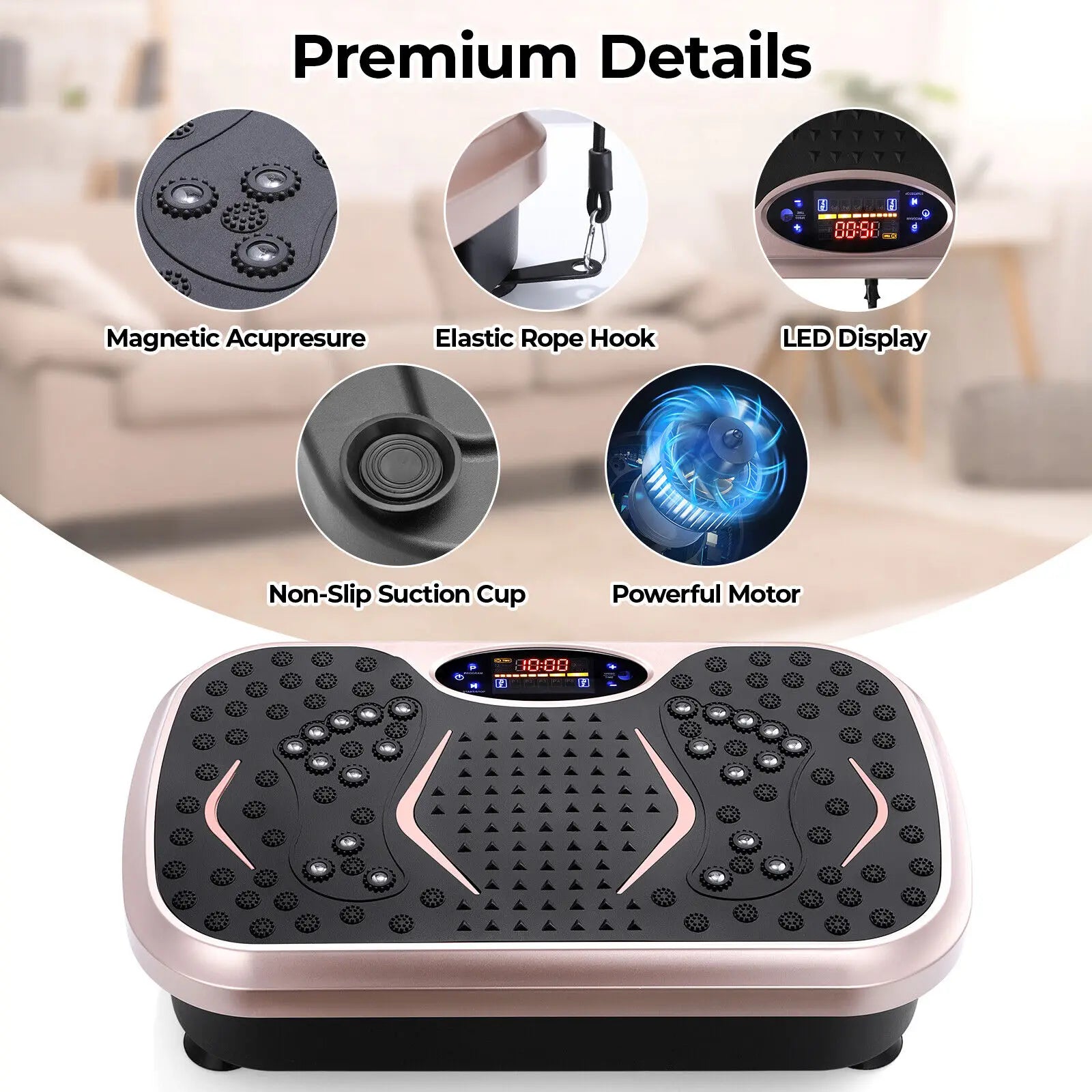 Vibration Plate Exercise Machine, Vibration Plate for Lymphatic Drainage, Whole Body Workout Vibrate Fitness Platform