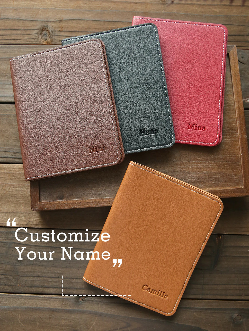 1PCS Custom Name Passport Holder Personalized Leather Passport Cove Customized Travel Accessories Handmade Gifts For Friends