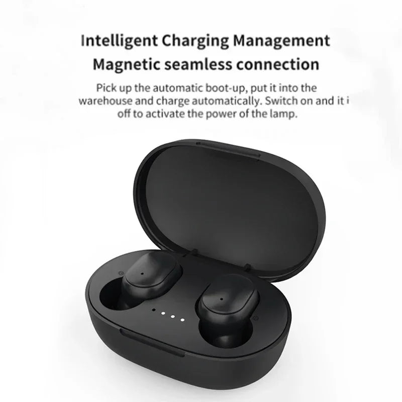 A6S TWS Wireless Bluetooth Headset with Mic Noice Cancelling Earphone Bluetooth Headphones