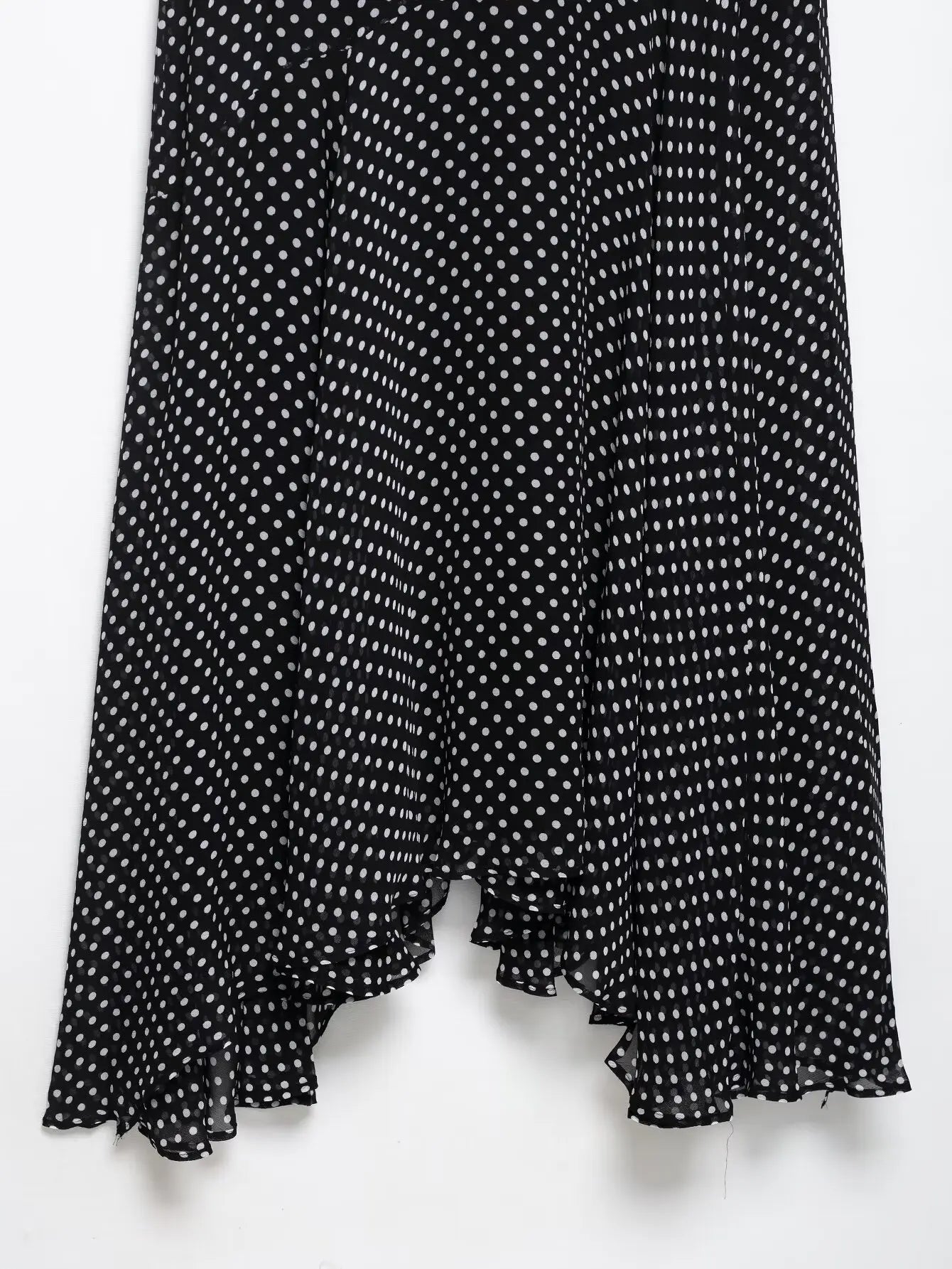 Women's Dresses New Spring 2025 Polka dot dress Sexy shoulders Irregular personality expanded maxi skirt Flowing  5289042
