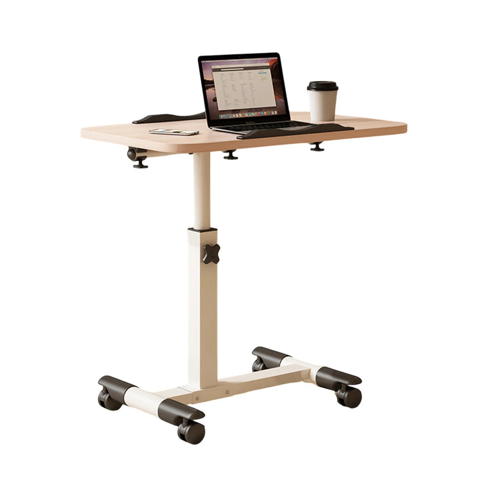 Adjustable Laptop Desk 360° Rotating Tabletop Mobile Stand Overbed Table Standing Rolling Study Table Computer Workstation