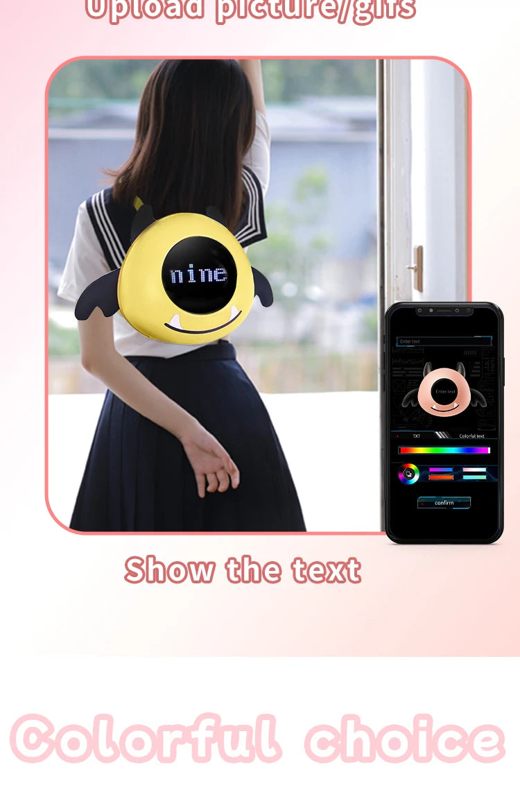 Women's backpack Led Screen Cell Phone Programming Pattern School backpacks Schoolbag Outdoor Knapsack children's bag waterproof