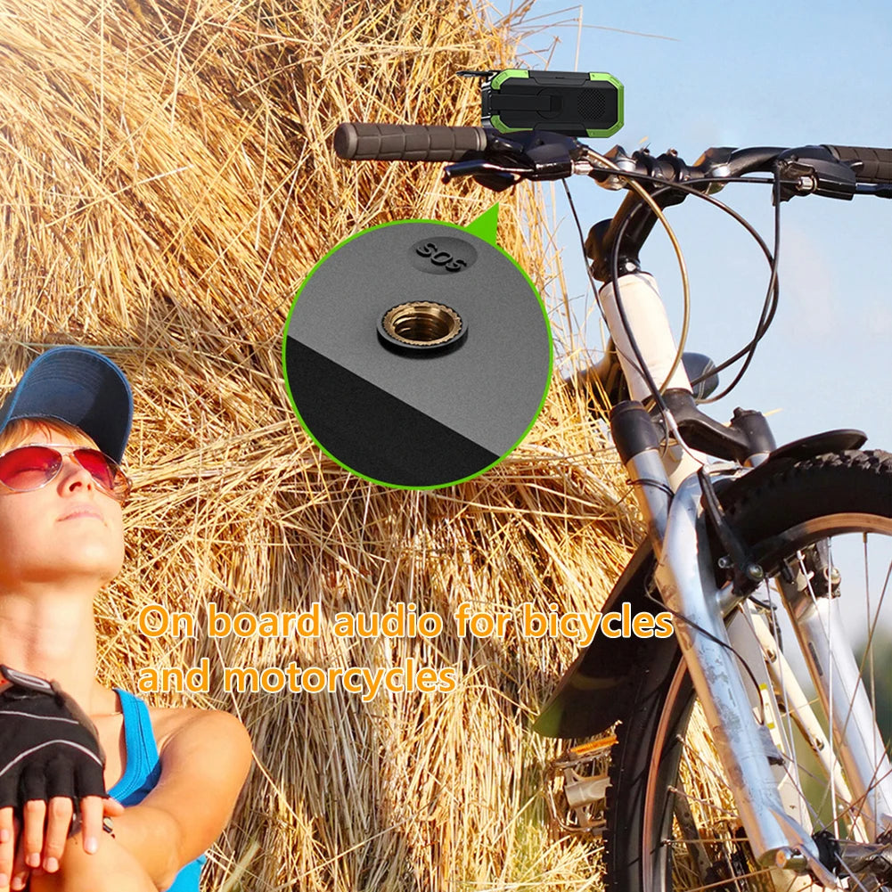 5000mAh Emergency Radio Solar Powered Hand Crank Radio Multifunctional Bluetooth AM/FM Weather Radio Speaker with LED Flashlight