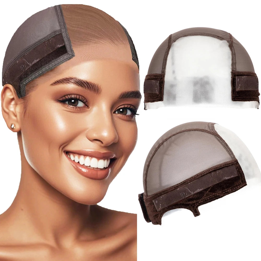 Wig Cap with Silicone Grip Band for Keeping Wigs in Place, More Full Cap-wide Transparent Lace for Lace Front Wigs