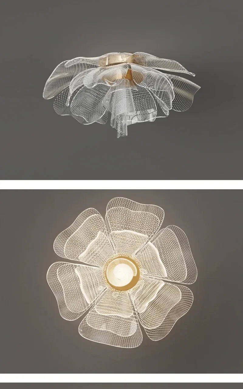 Nordic Flower Ceiling Lights for Bedroom Balcony Hallway Ceiling Chandelier Minimalist Decor Indoor Lighting Lusters Luminaires