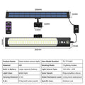 Motion Sensor LED Solar Lights with Remote - 4 Modes Waterproof LED Wall Lamp for Outdoor Garden Camping, USB/Solar Charging,