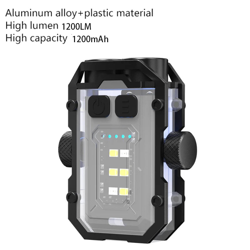 MINI USB Rechargeable LED Flashlight Portable Tail magnet flashlight Super Bright Camping Lantern Side COB emergency light