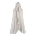 Women's Dresses New Spring 2025 Polka dot dress Sexy shoulders Irregular personality expanded maxi skirt Flowing  5289042