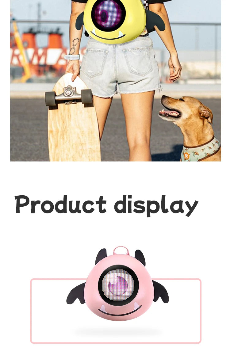 Women's backpack Led Screen Cell Phone Programming Pattern School backpacks Schoolbag Outdoor Knapsack children's bag waterproof