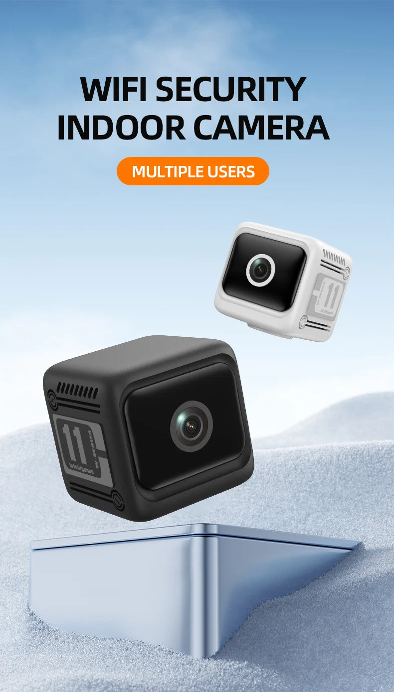 HD 1080P Mini Camera 2.4G WiFi Wireless Remote Monitoring Small Camera Home Video Recorder with 1600mAh Battery