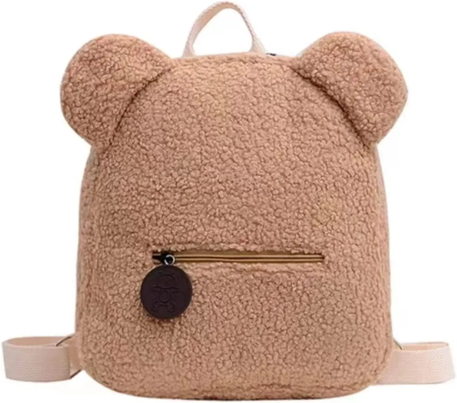 Personalised Womens Girls Cute Bear Pattern Backpack Plush Toddler Backpack for girls Custom Name Small Casual Shoulder Daypack